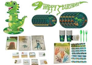 T-Rex Dino Birthday Party Pack: Decor, Favors & Tableware!